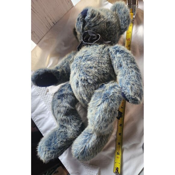Vintage Benson Russ Plush Teddy Bear 18" Gray & Black Soft Toy - Picture 6 of 6